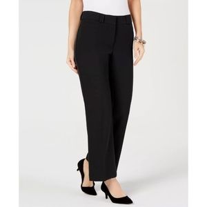 Alfani Womens Size 2 Double Loop Curvy Tummy Control Trousers Deep Black $49